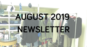 The august 2019 monthly newsletter poster