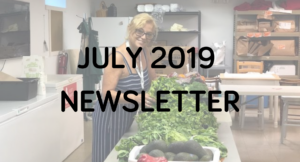 The july 2019 monthly newsletter poster