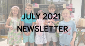 The july 2021 monthly newsletter banner