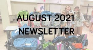 The august 2021 monthly newsletter poster
