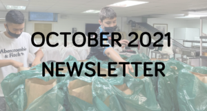 October 2021 newsletter with people working