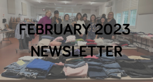 February 2023 newsletter poster with peoples image