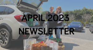 April 2023 newsletter poster with two ladies images