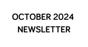 Header of an october 2024 newsletter in bold black font on a white background.